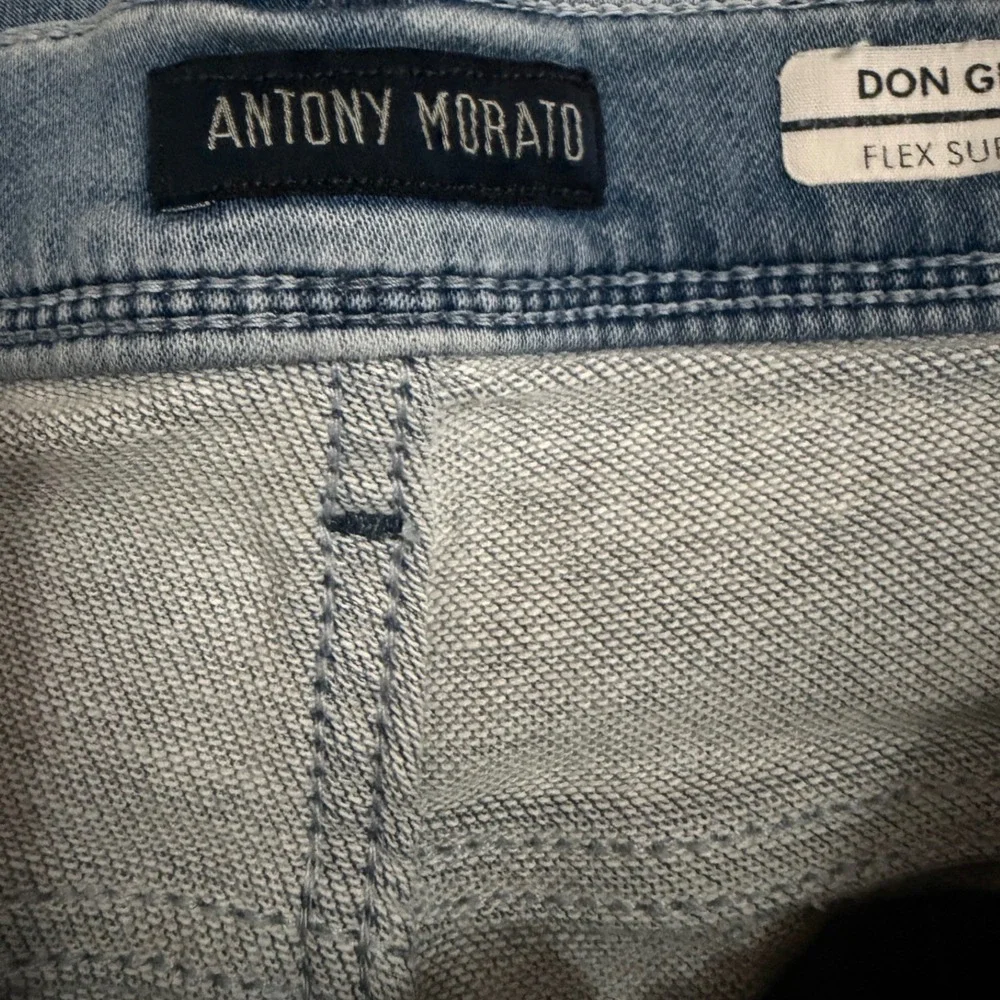 Antony Morato Don Giovanni Jeans Men 30 Light Blue Distressed Super Skinny Flex